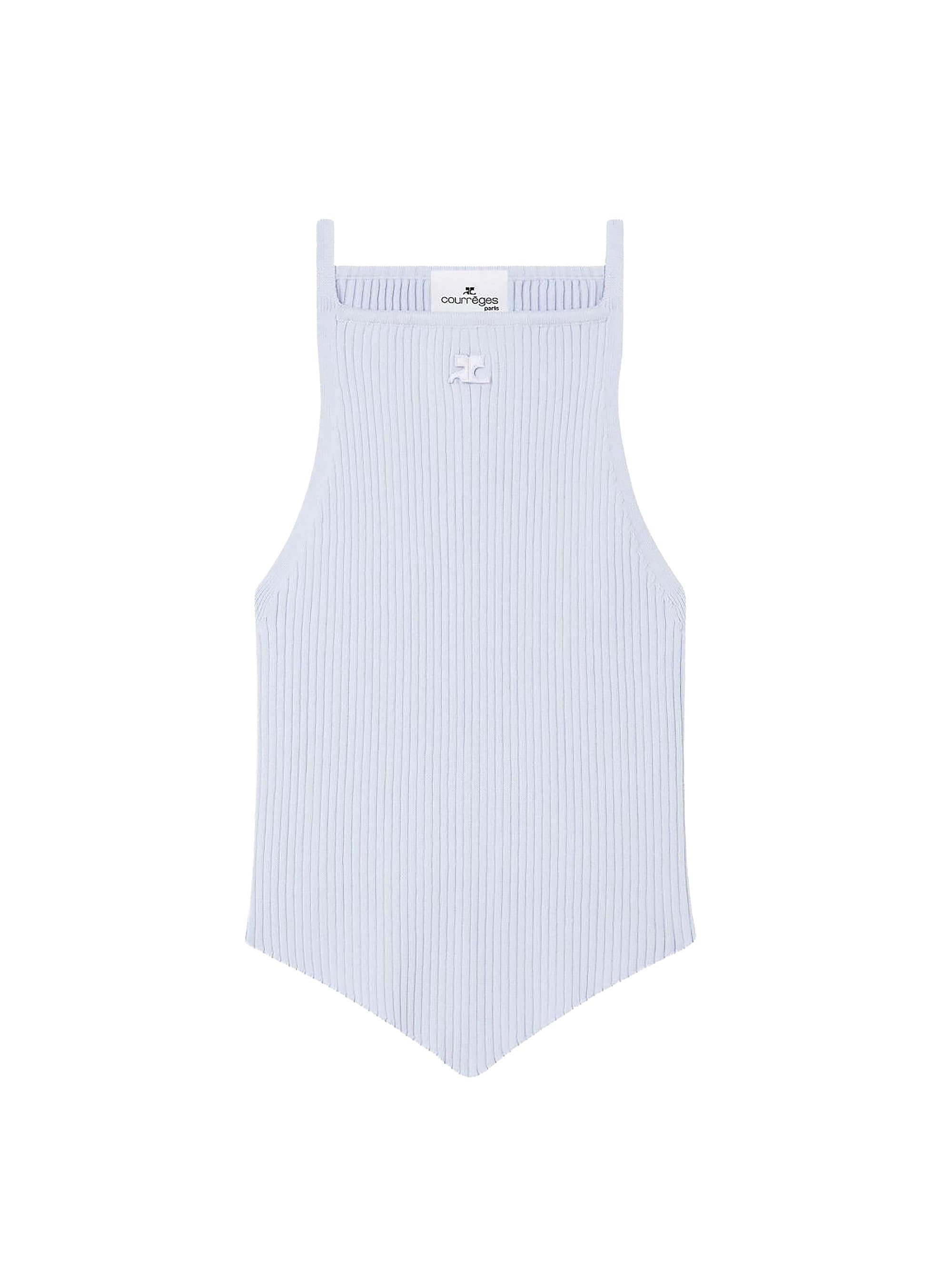 Pointy rib knit tank Top - Ether