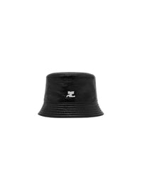 Signature vinyl bucket Hat - Black