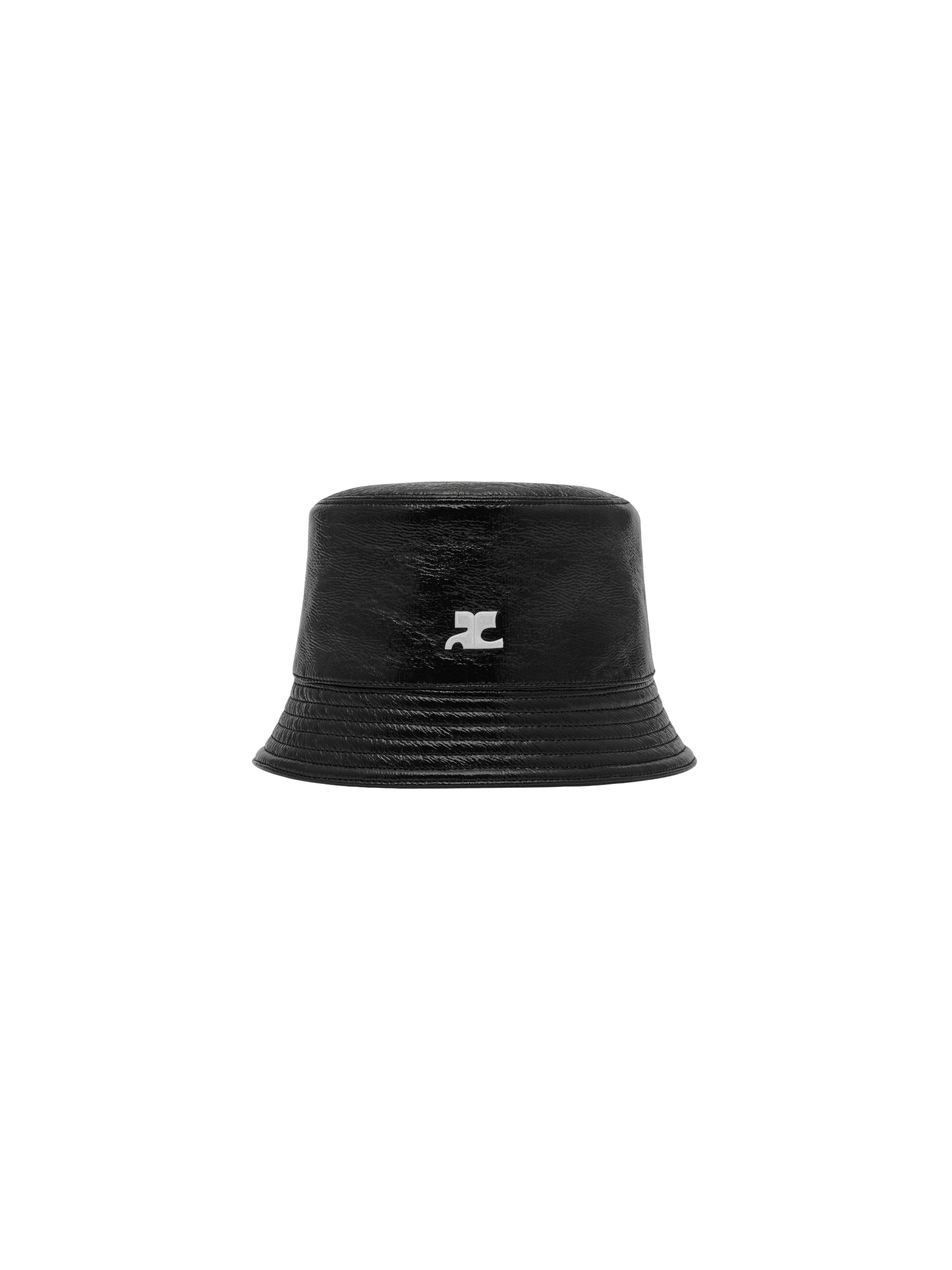 Signature vinyl bucket Hat - Black