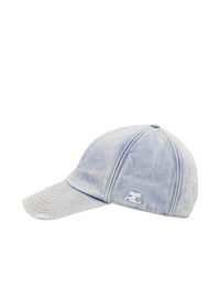 Signature blue denim Cap - Light Blue Wash