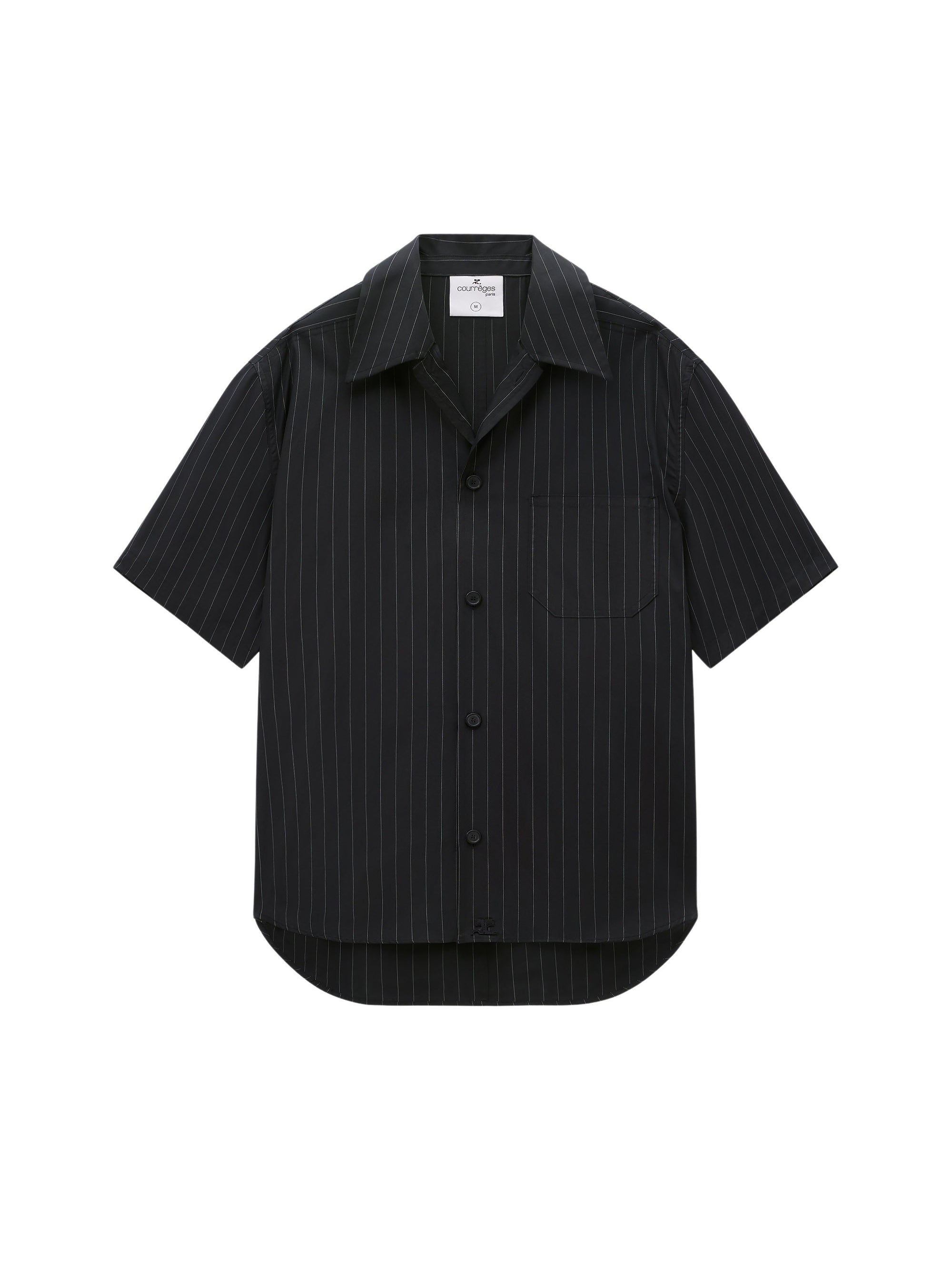 Pinstripes poplin Shirt - Black
