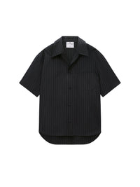 Pinstripes poplin Shirt - Black & White