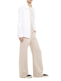 Zipped poplin Shirt - White