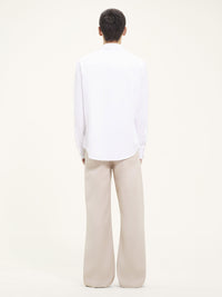 Zipped poplin Shirt - Heritage White