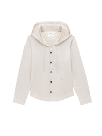 Hooded light twill Shirt - Lime Stone
