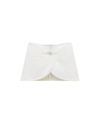 Ellipse vinyl mini Skirt - White