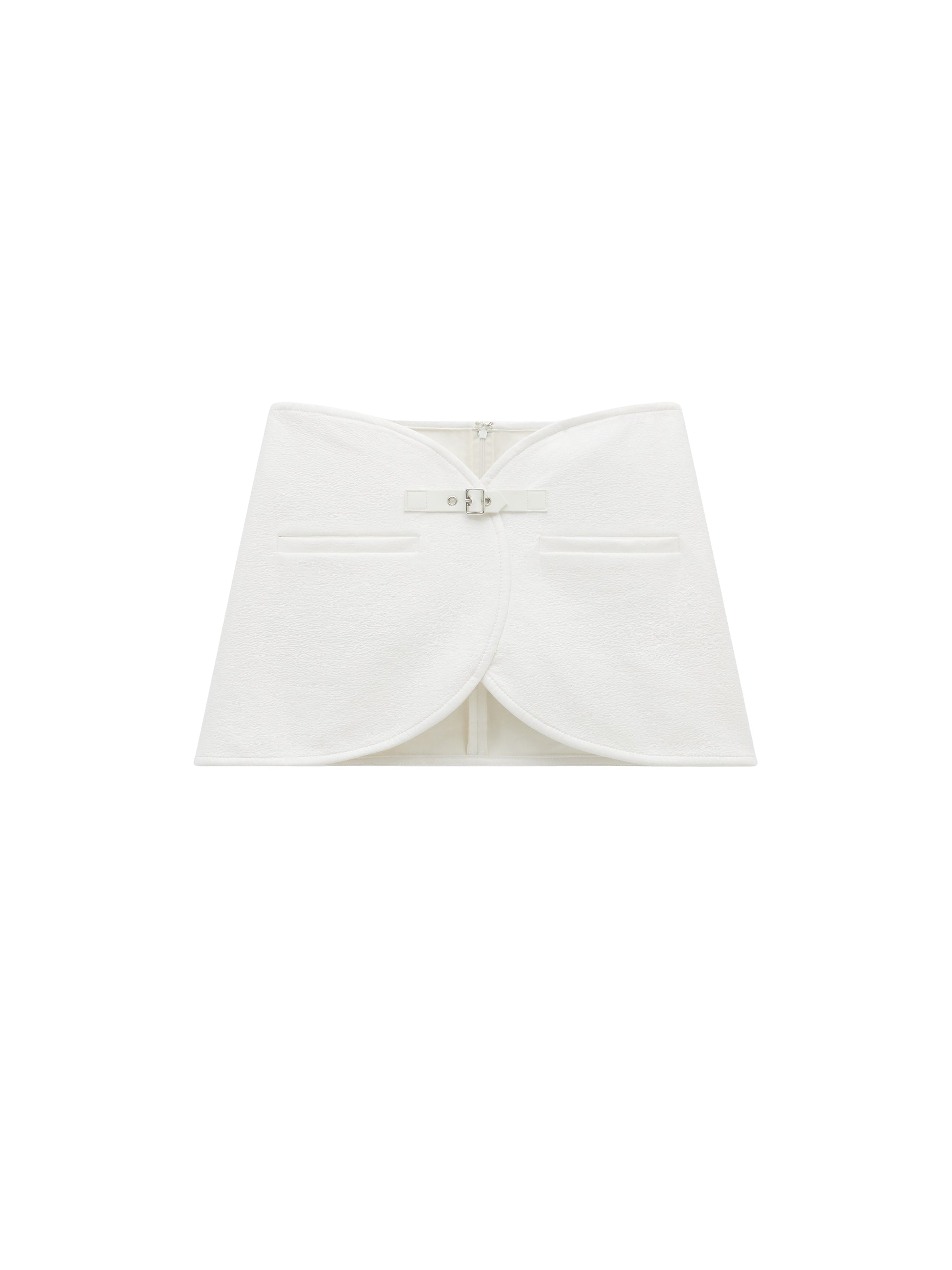 Ellipse vinyl mini Skirt - White