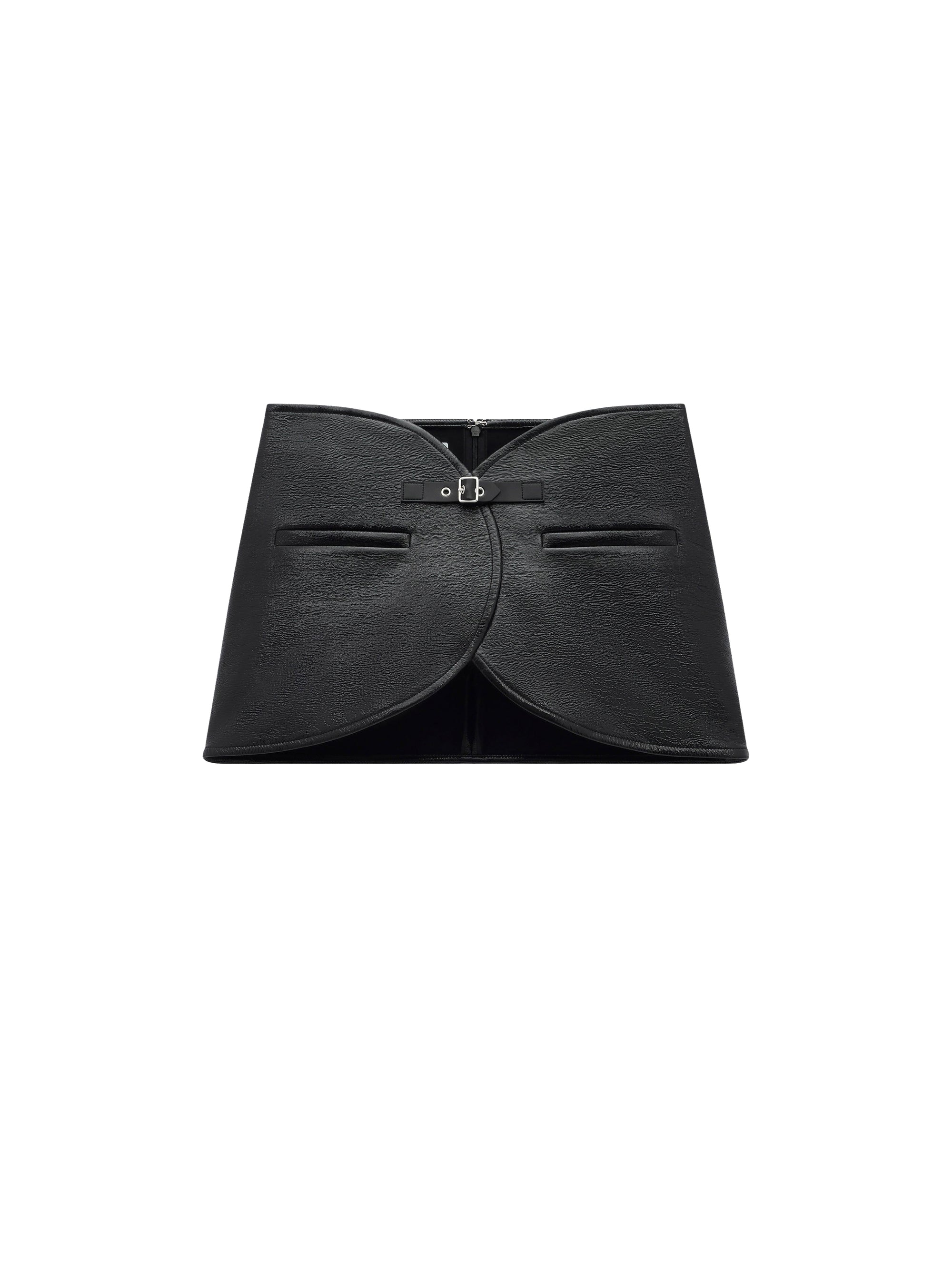 Ellipse vinyl mini Skirt - Black