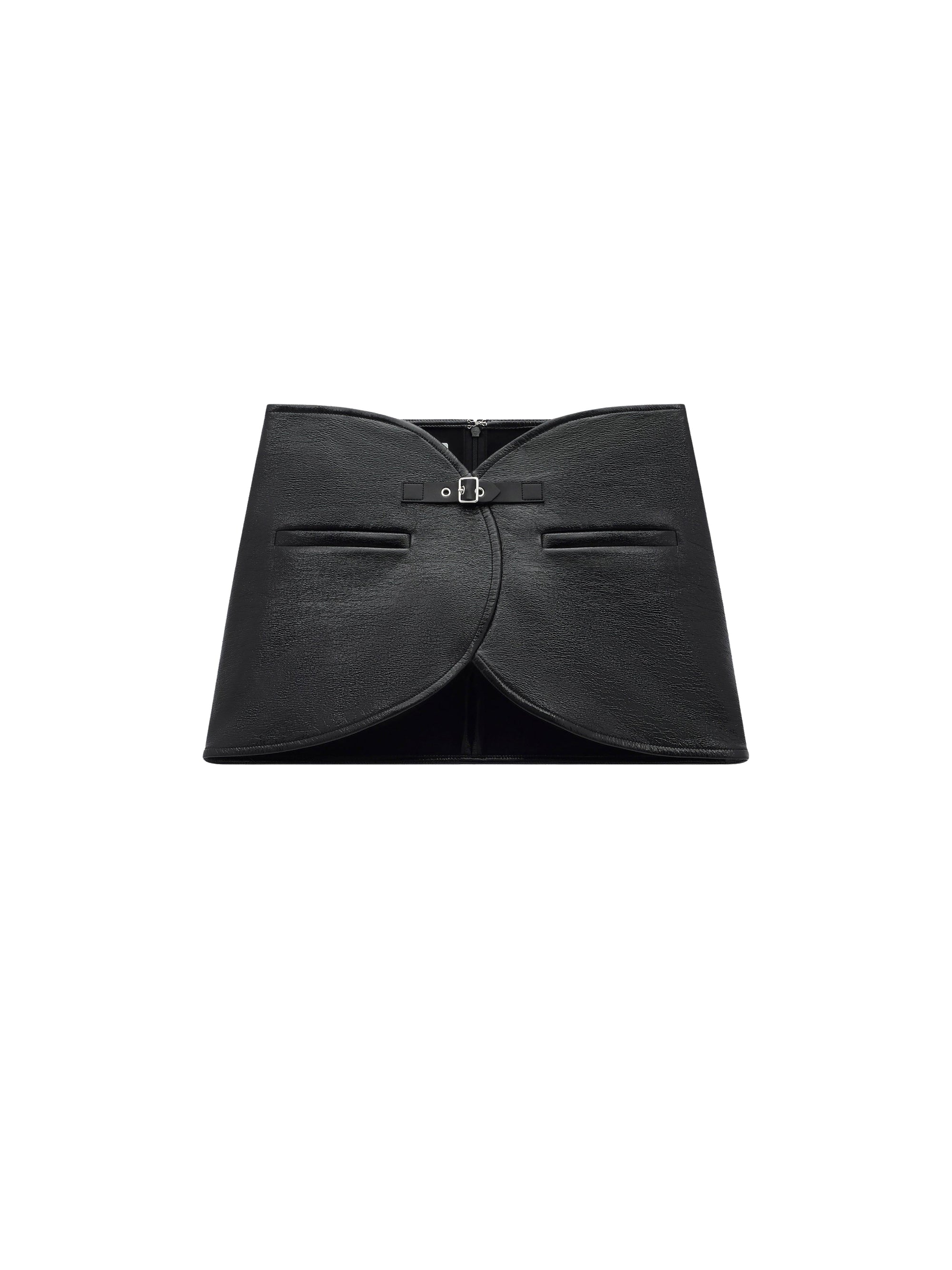 Ellipse vinyl mini Skirt - Black