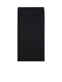 Heritage pinstripes wool long Skirt - Black & White