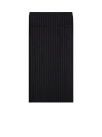 Heritage pinstripes long Skirt - Black