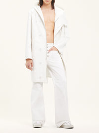 Military cotton parka - White