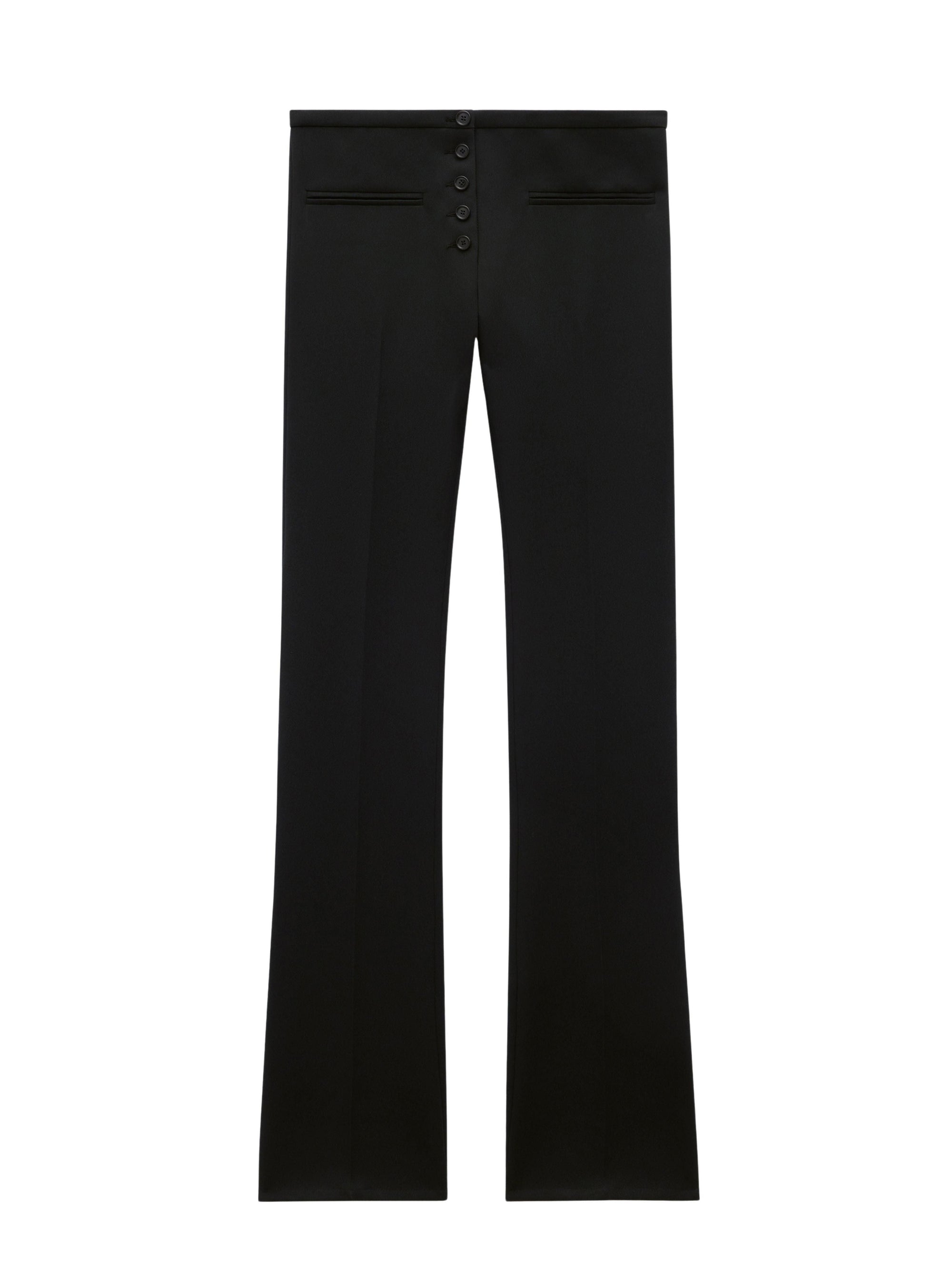Tailored snaps twill Pant - Black