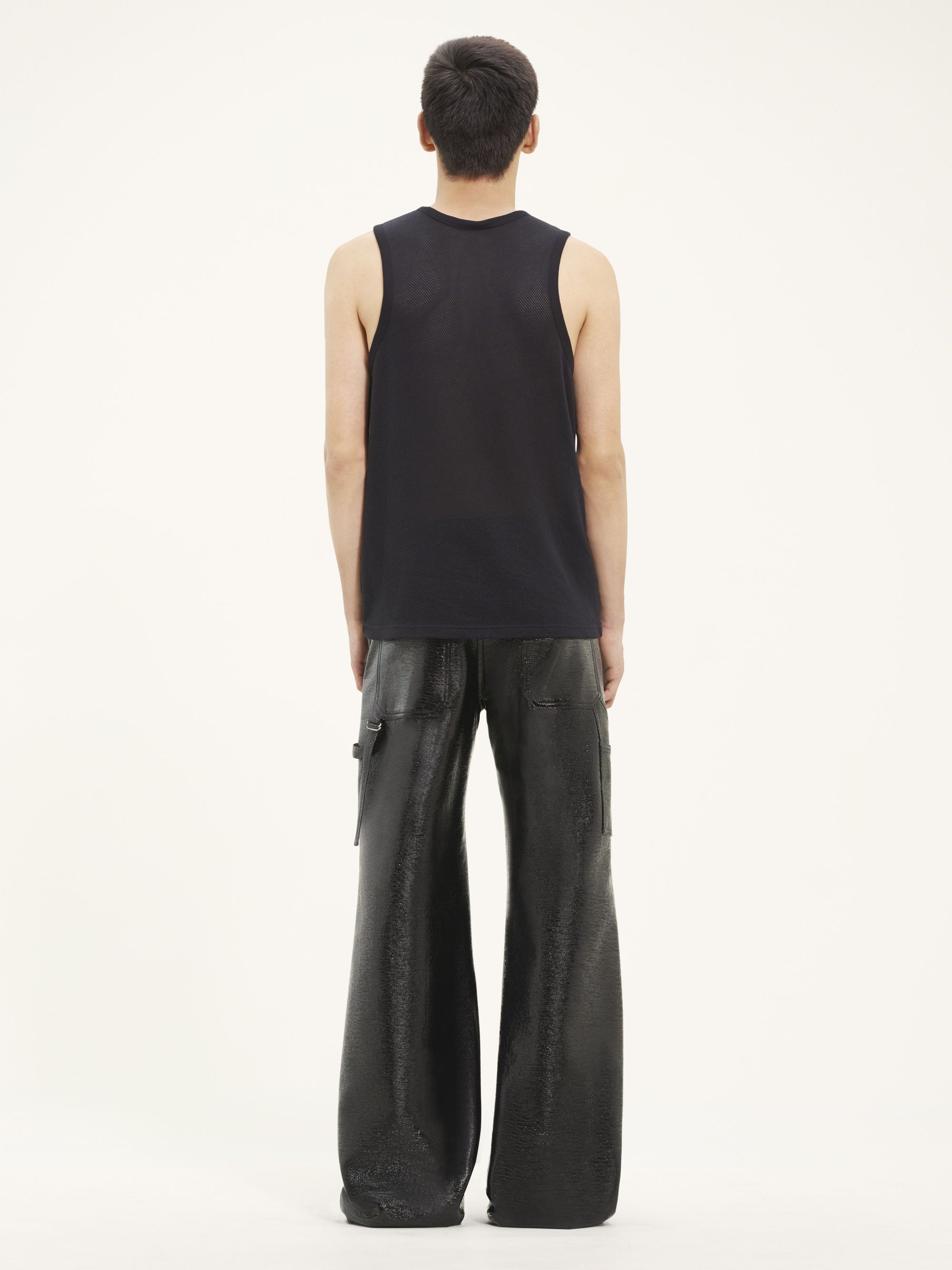Sailor vinyl baggy Pant - Black
