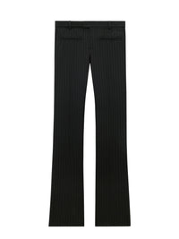 Heritage pinstripes bootcut wool Pant - Black & White