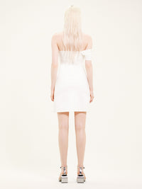 Twist heritage crepe wool Dress - Heritage White