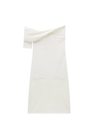 Twist heritage crepe wool Dress - Heritage White