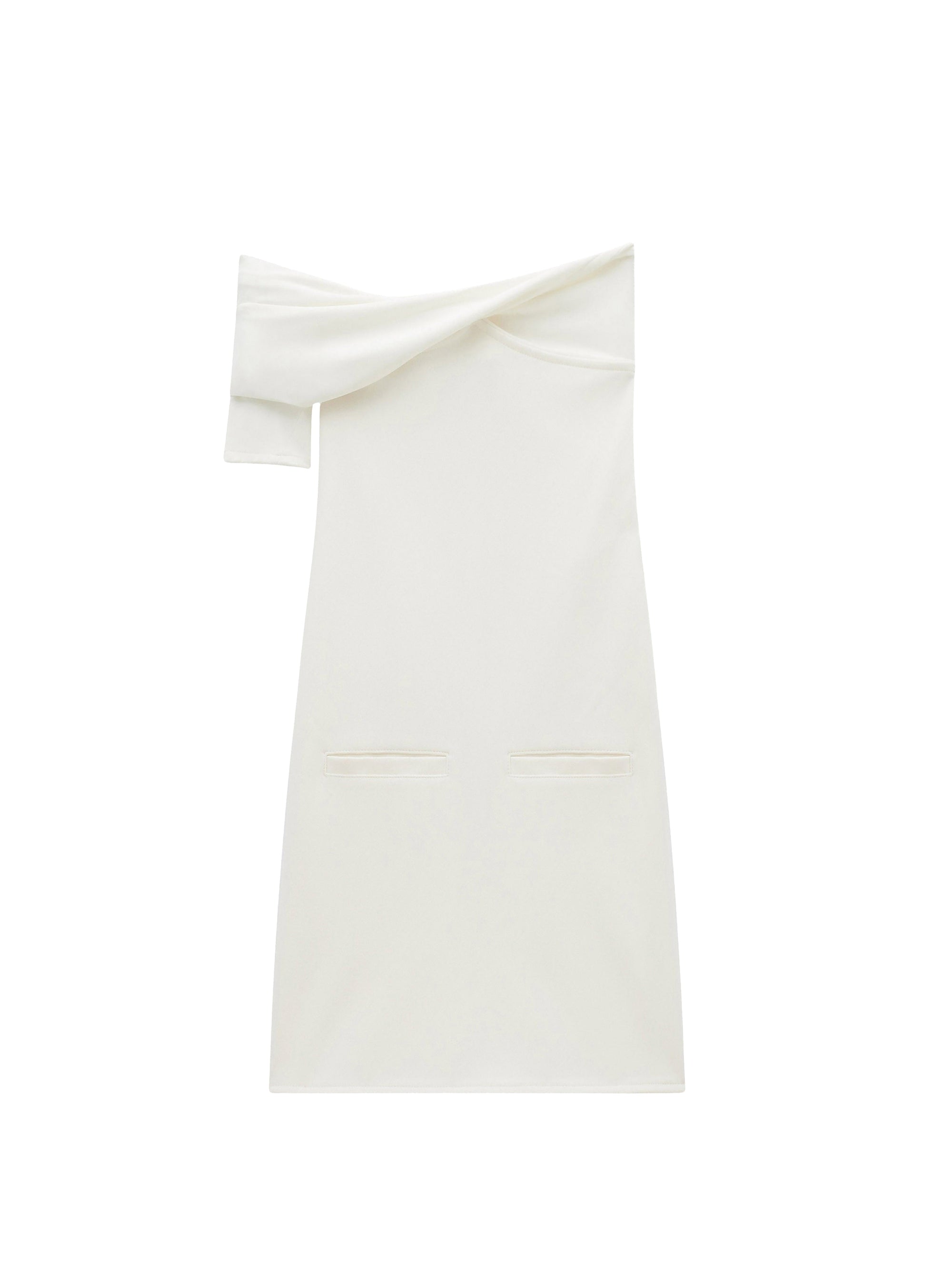 Twist heritage crepe wool Dress - Heritage White
