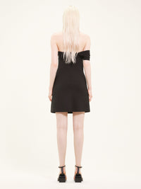Twist heritage crepe Dress - Black