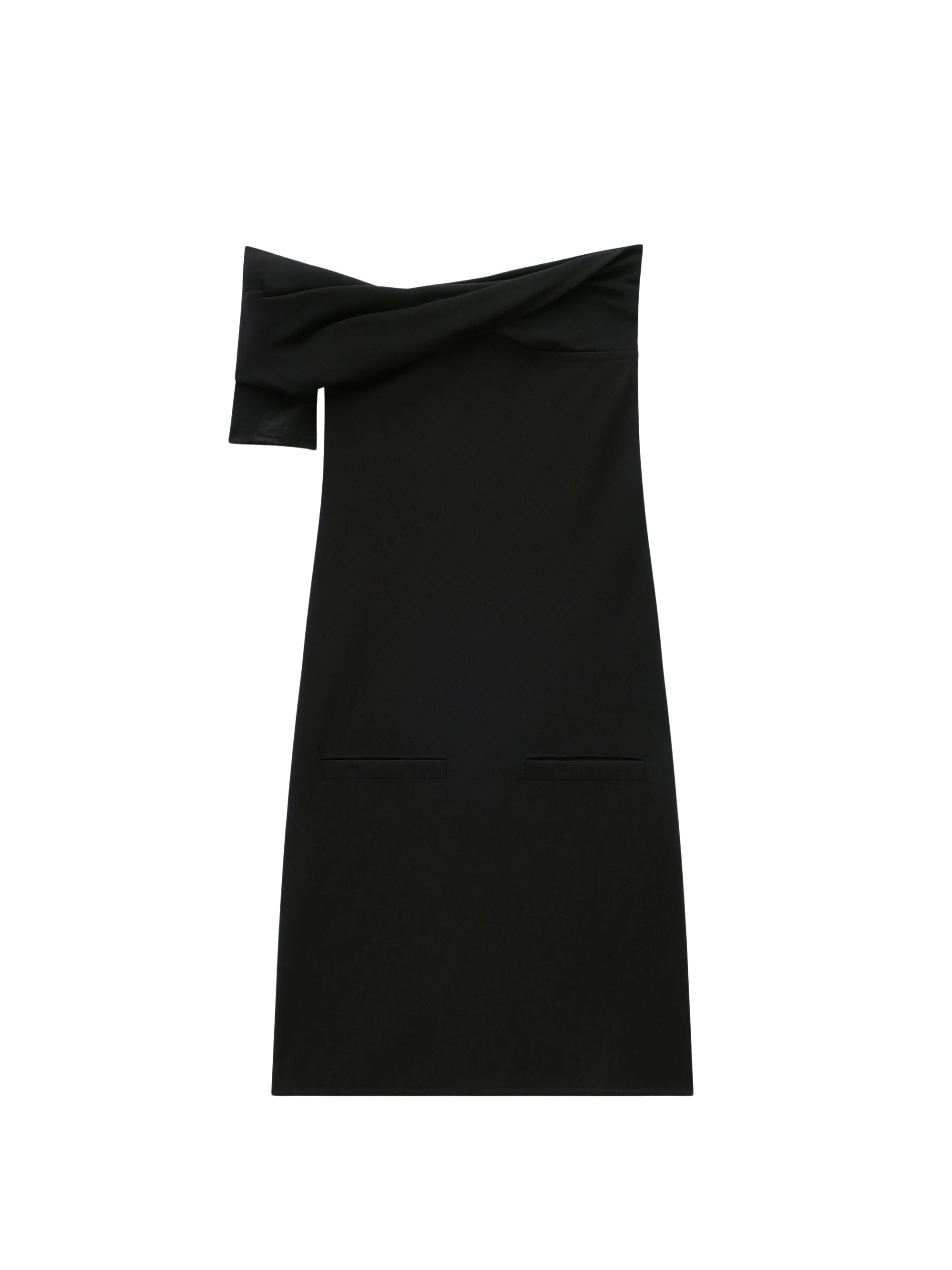 Twist heritage crepe wool Dress - Black