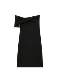 Twist heritage crepe Dress - Black