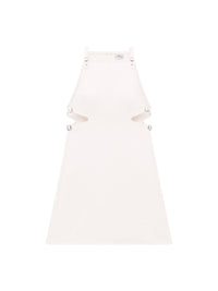 Slash buckle vinyl Dress - Off-white