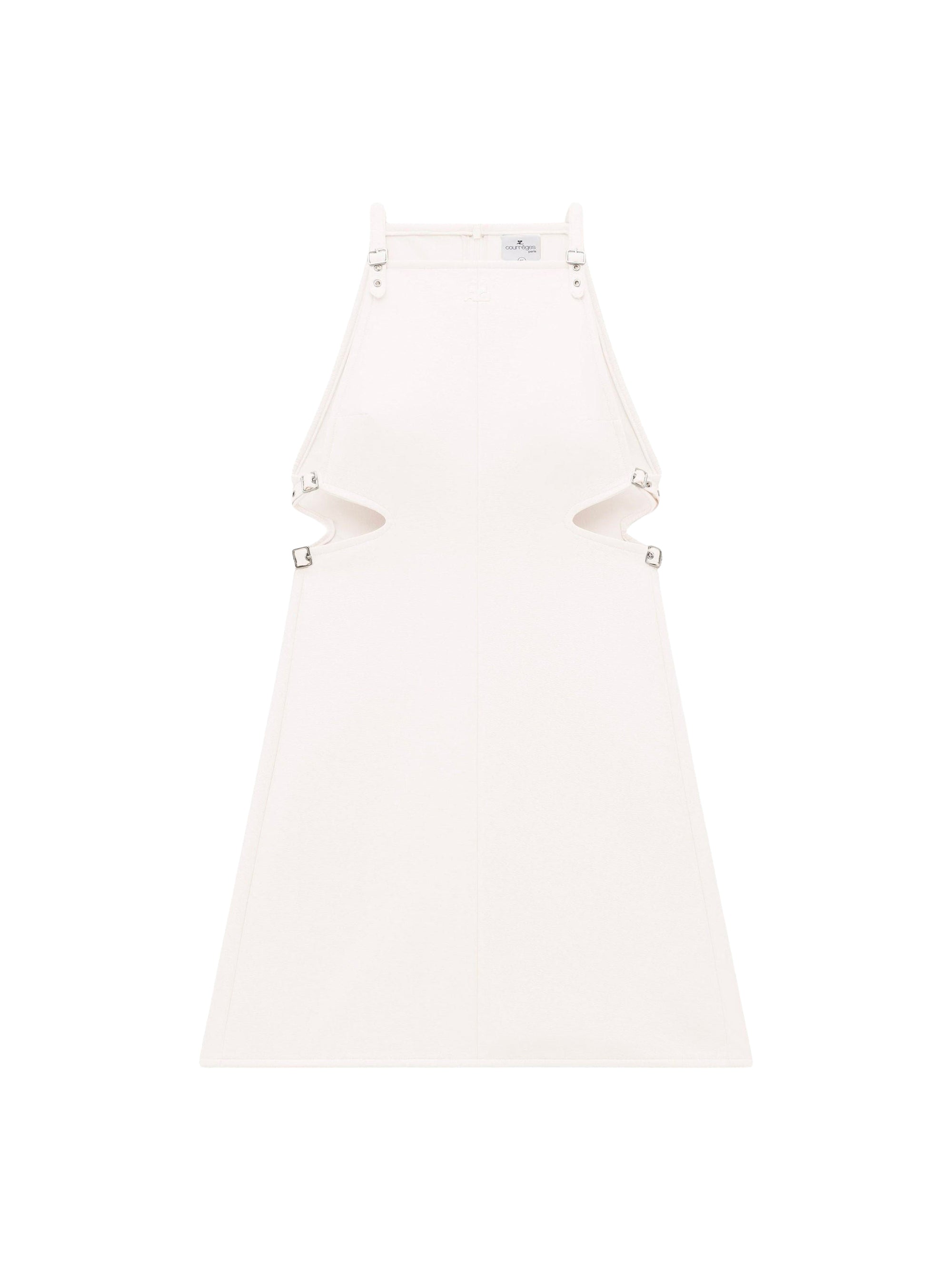 Slash buckle vinyl Dress - Off-white