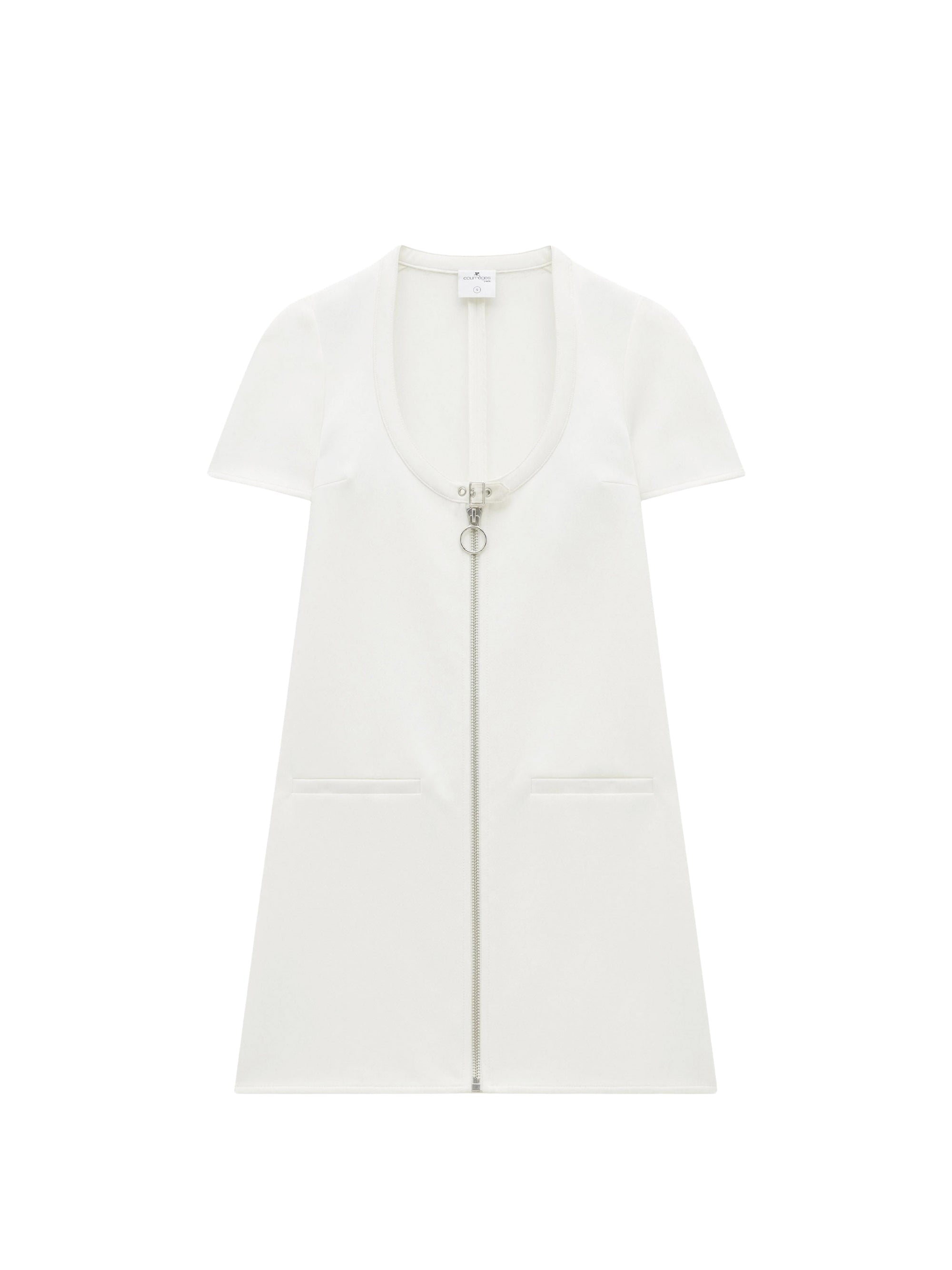 Holistic buckle twill Dress - Heritage White