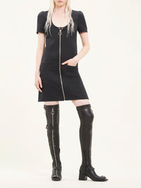 Holistic buckle twill Dress - Black