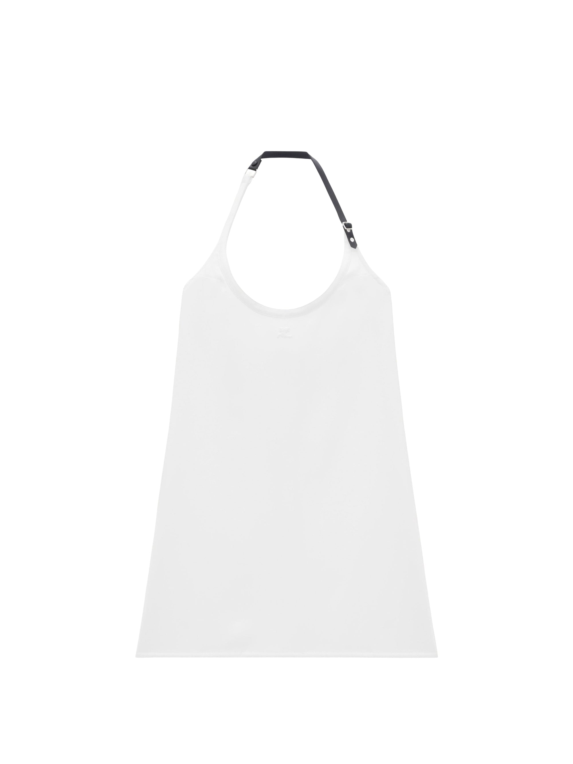 Buckle babydoll twill Dress - Heritage White
