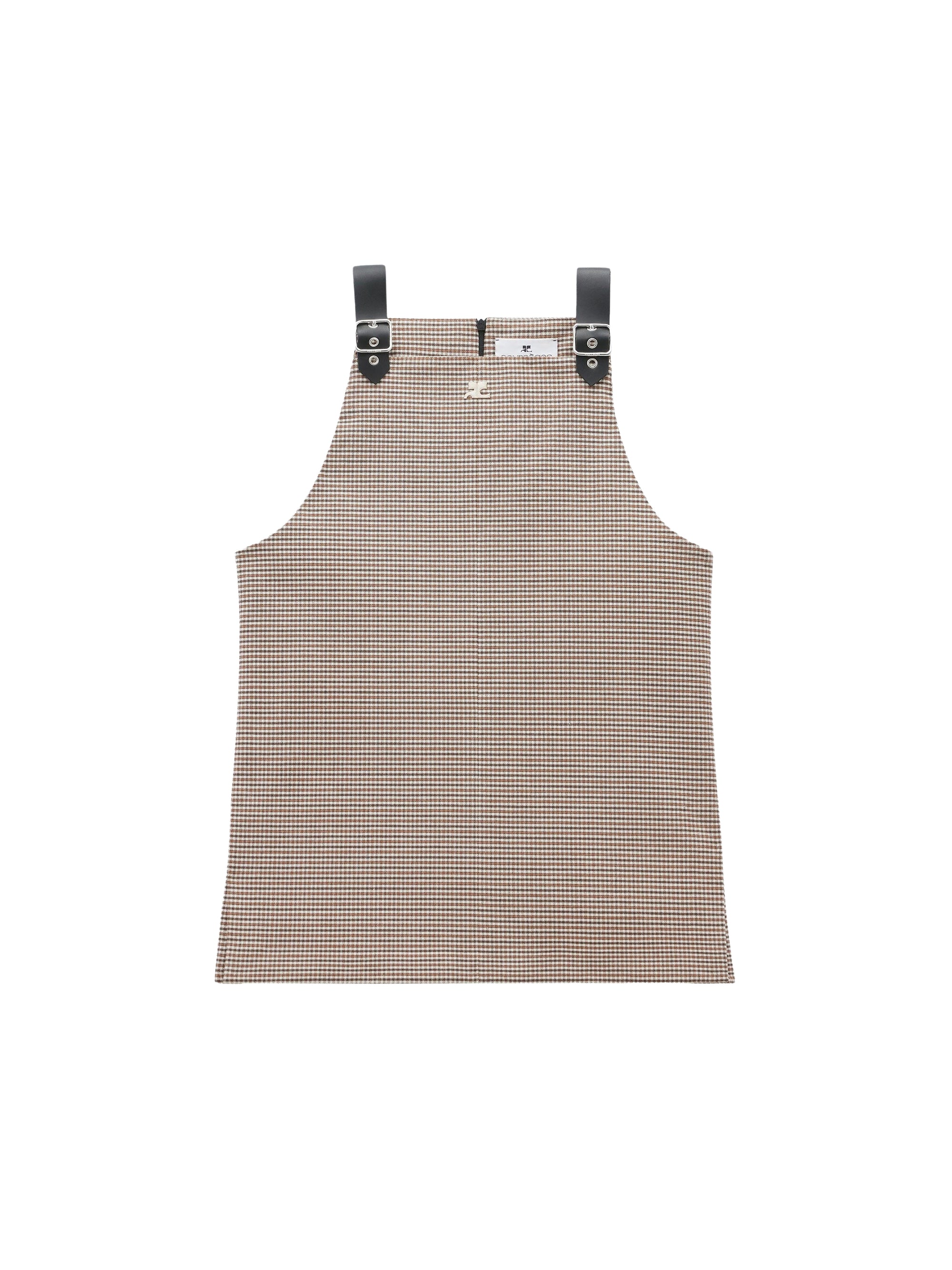 Sailor buckle checked Top - Brown