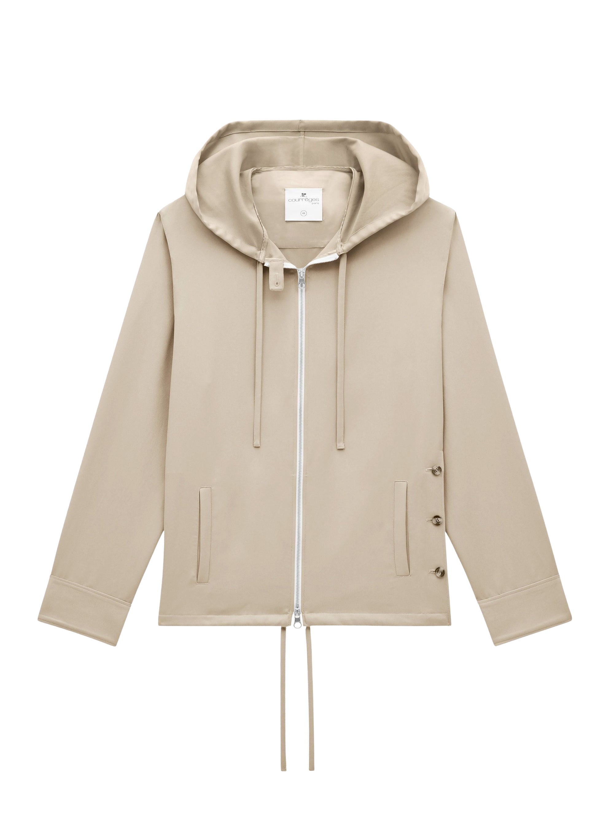 Zipped light twill Jacket - Sand