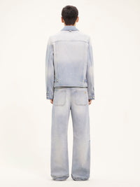 Multiflex denim trucker Jacket - Light Blue Wash