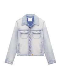 Multiflex denim trucker Jacket - Light Blue Wash