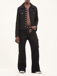 Multiflex denim trucker Jacket - Black