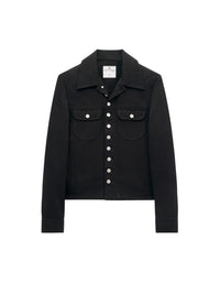 Multiflex denim trucker Jacket - Black