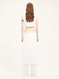 Multiflex denim cropped Vest - White