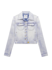 Multiflex denim trucker Jacket - Light Blue Wash
