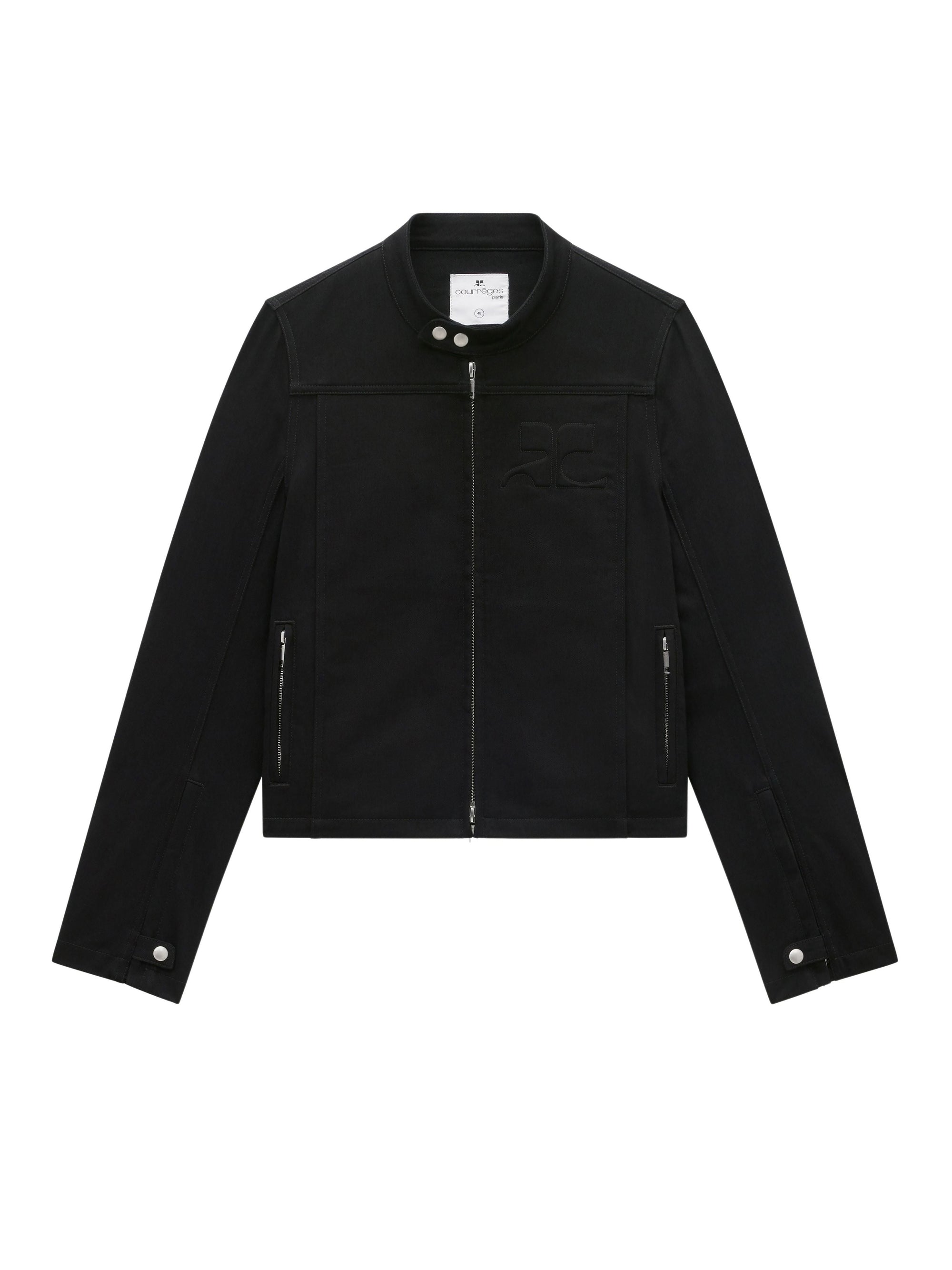 Iconic denim biker Jacket - Black