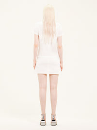 Ellipse denim mini Skirt - Heritage White