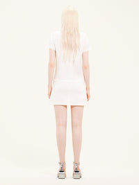 Ellipse denim mini Skirt - White