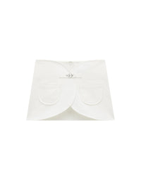 Ellipse denim mini Skirt - White