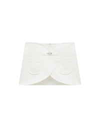 Ellipse denim mini Skirt - Heritage White