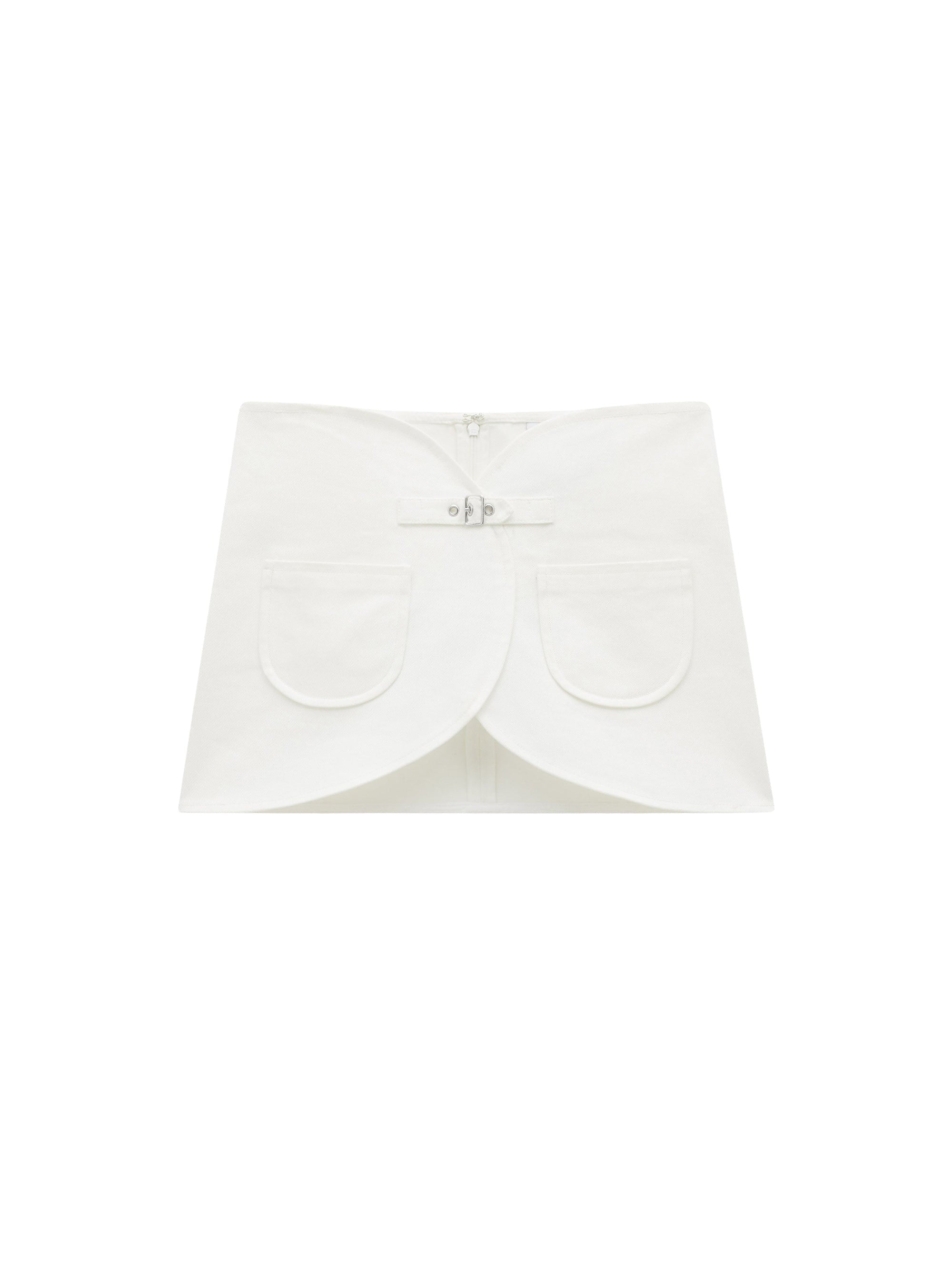 Ellipse denim mini Skirt - Heritage White