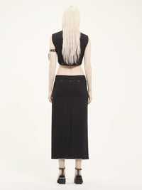 Multiflex denim Skirt - Black