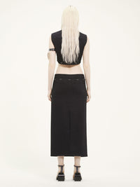 Multiflex denim Skirt - Black