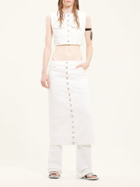 Multiflex denim Skirt - Heritage White