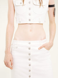 Multiflex denim Skirt - Heritage White
