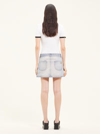 Multiflex denim mini Skirt - Light Blue Wash