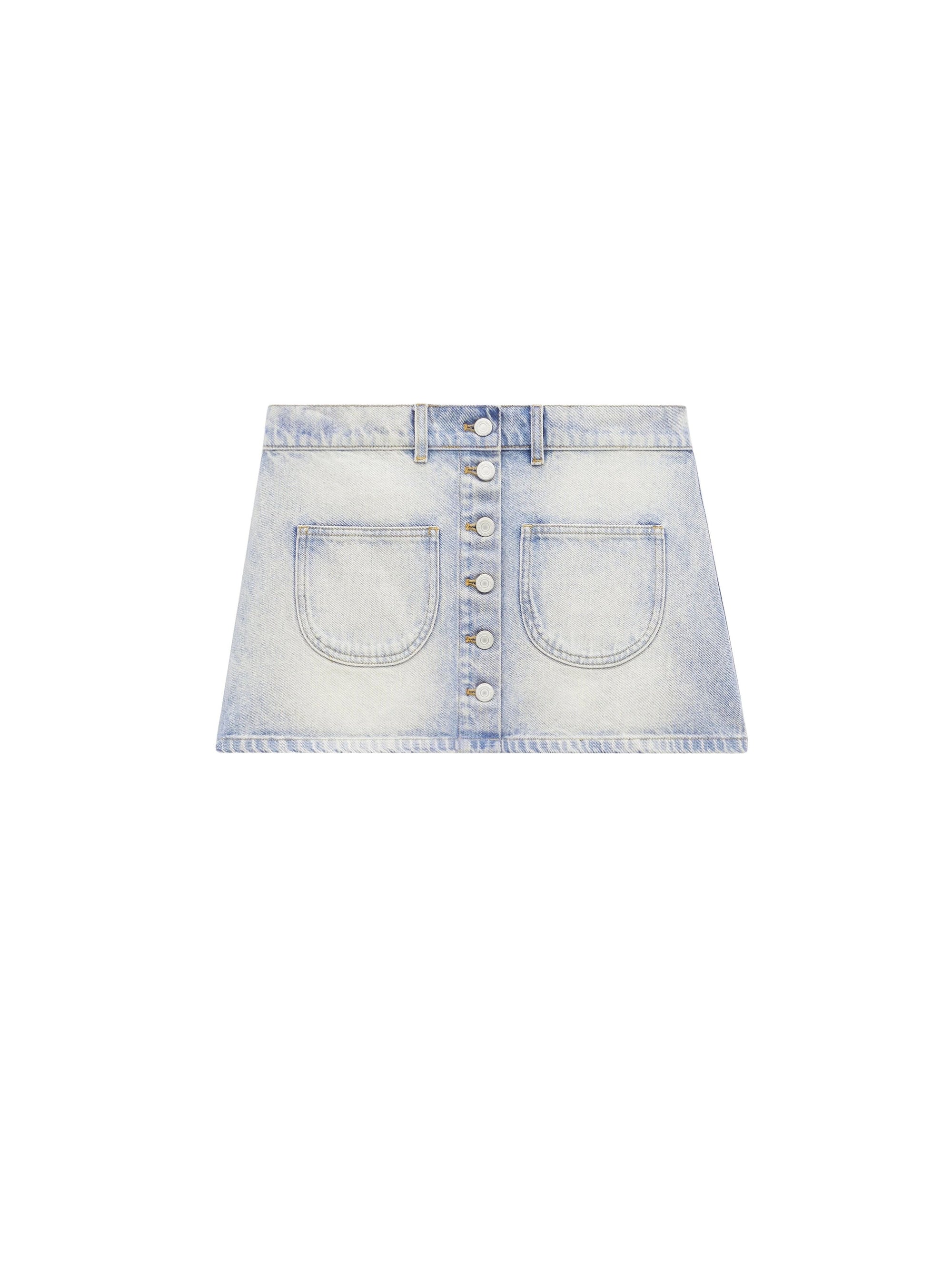 Multiflex denim mini Skirt - Light Blue Wash